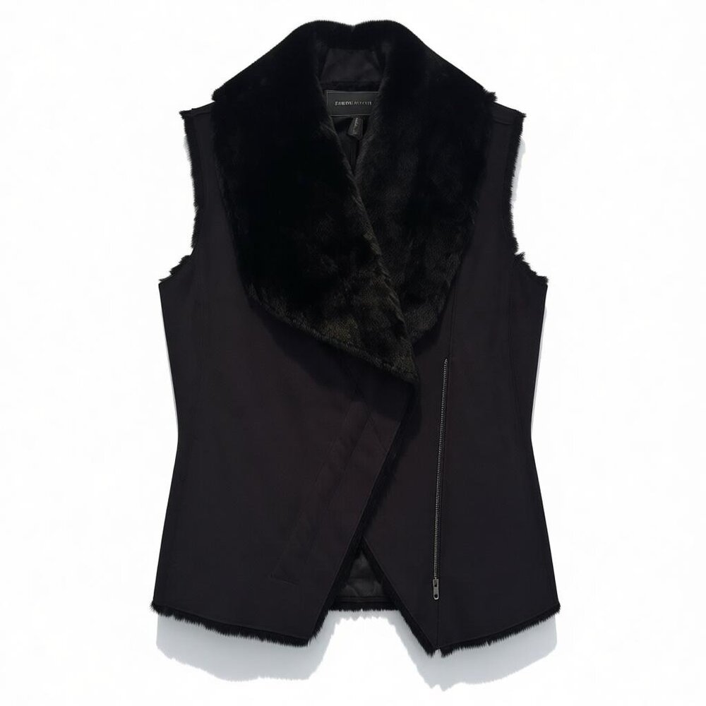 BCBG Max Azria Faux Fur Vest XS
